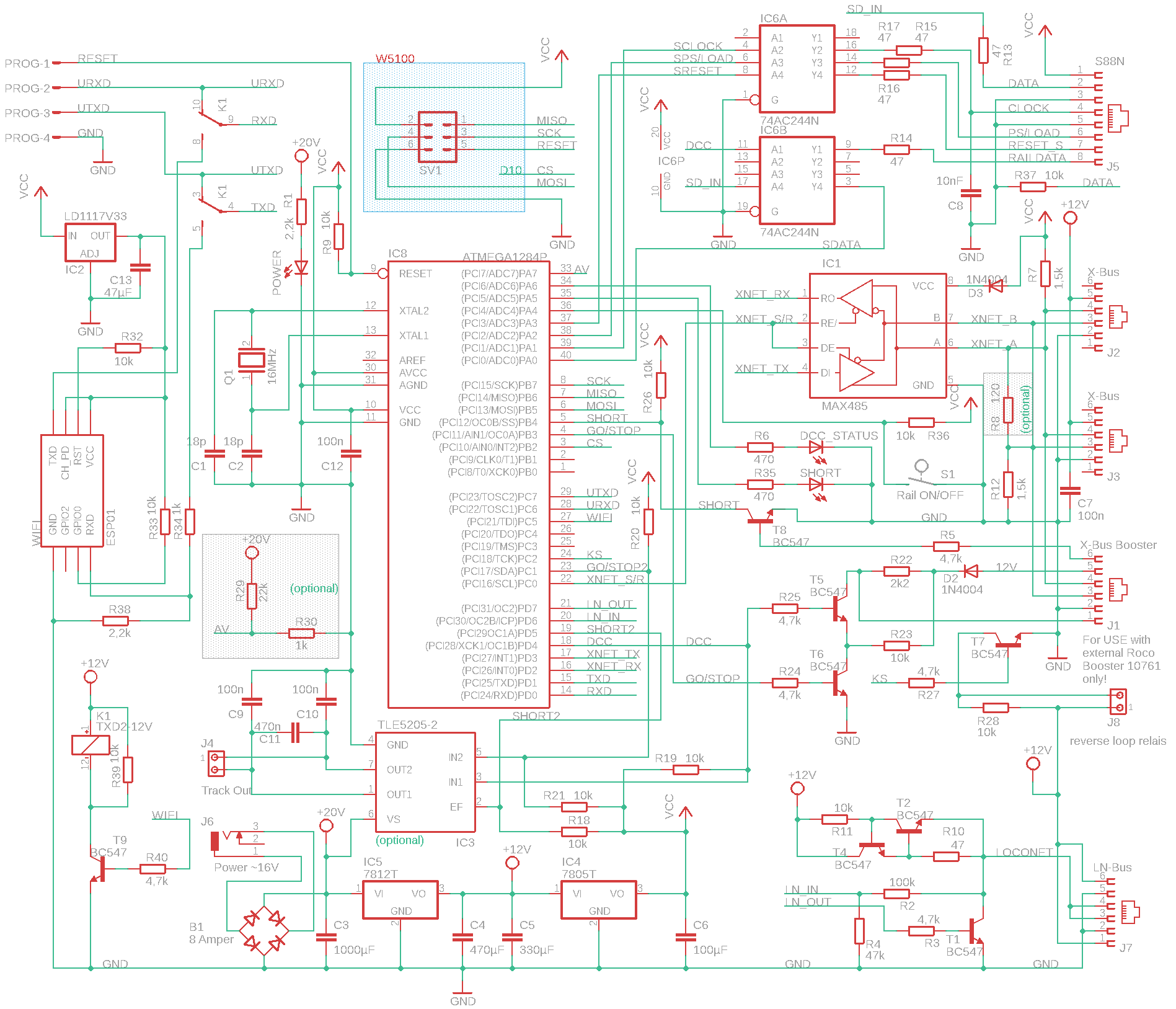 Arduino simple DCC Zentrale mit ATmega644p