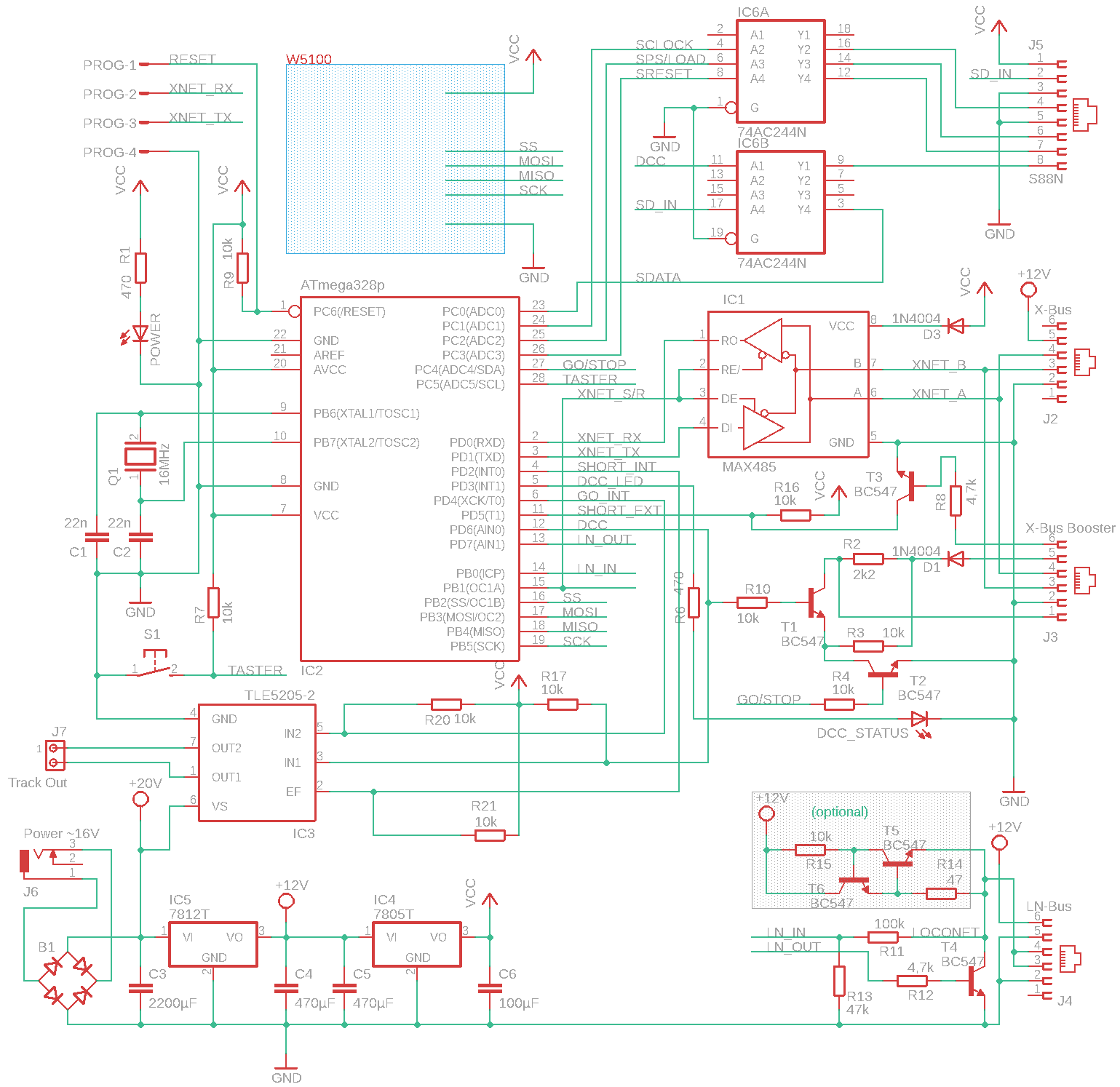 Arduino simple DCC Zentrale mit XpressNet Interface